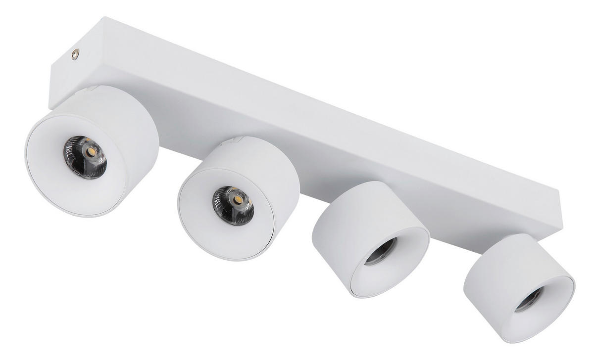 LED-STRAHLER - Weiss/Transparent, Design, Kunststoff/Metall (45,5/7,2/12cm) - Globo
