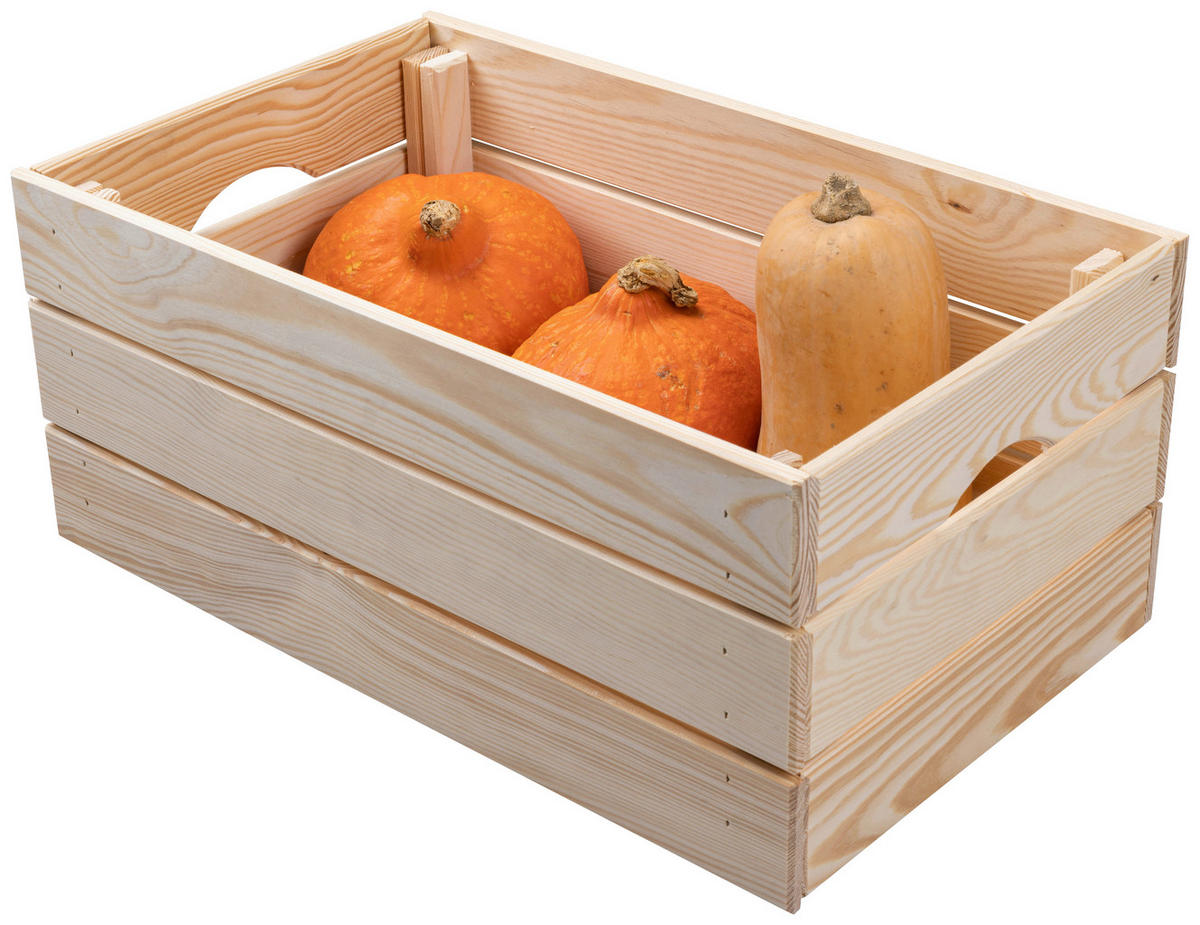 DEKOKISTE - Naturfarben/Kieferfarben, Design, Holz (51/23/31cm) - Livetastic