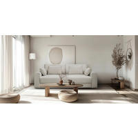 3-SITZER-SOFA MEGA Cord Hellgrau  - Hellgrau/Schwarz, Design, Textil (252/94/126cm) - MID.YOU