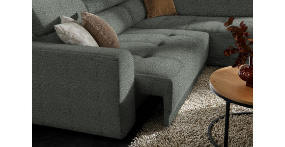 ECKSOFA in Struktur Grau 284/205 cm - Schwarz/Grau, Design, Kunststoff/Textil (284/205cm) - Xora