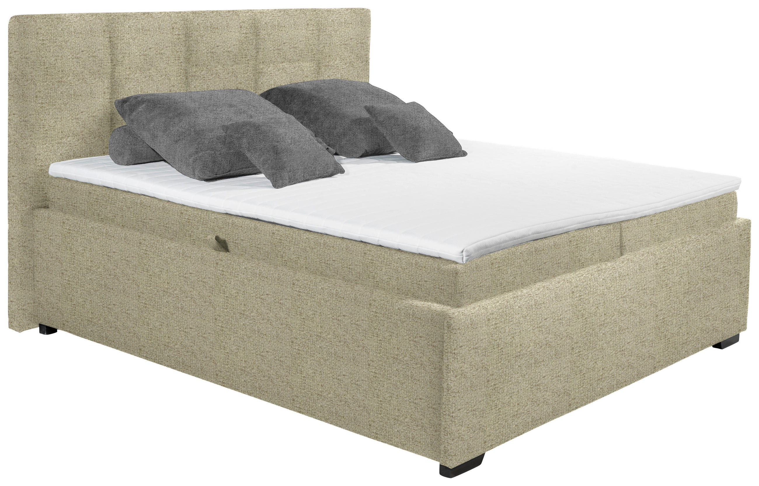 POLSTERBETT Matratze, Bettkasten, Topper Hellgrün 180/200 cm  - Graphitfarben/Schwarz, KONVENTIONELL, Kunststoff/Textil (180/200cm) - Esposa