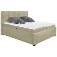 POLSTERBETT 180/200 cm, Matratze, Bettkasten, Topper,  - Graphitfarben/Schwarz, KONVENTIONELL, Kunststoff/Textil (180/200cm) - Esposa