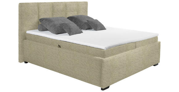 POLSTERBETT Matratze, Bettkasten, Topper Hellgrün 180/200 cm  - Graphitfarben/Schwarz, KONVENTIONELL, Kunststoff/Textil (180/200cm) - Esposa