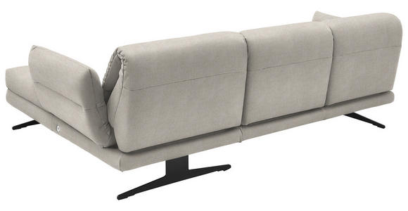ECKSOFA  in Flachgewebe Naturfarben  279-327/176-217 cm  - Schwarz/Naturfarben, Design, Textil/Metall (279-327/176-217cm) - Dieter Knoll