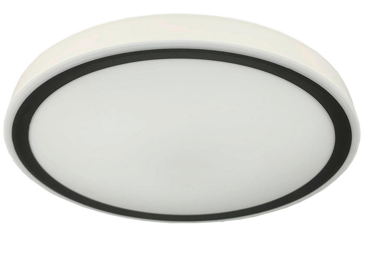 LED-TAKLAMPA Vegas  - svart, Klassisk, plast (6.5/37/37cm)