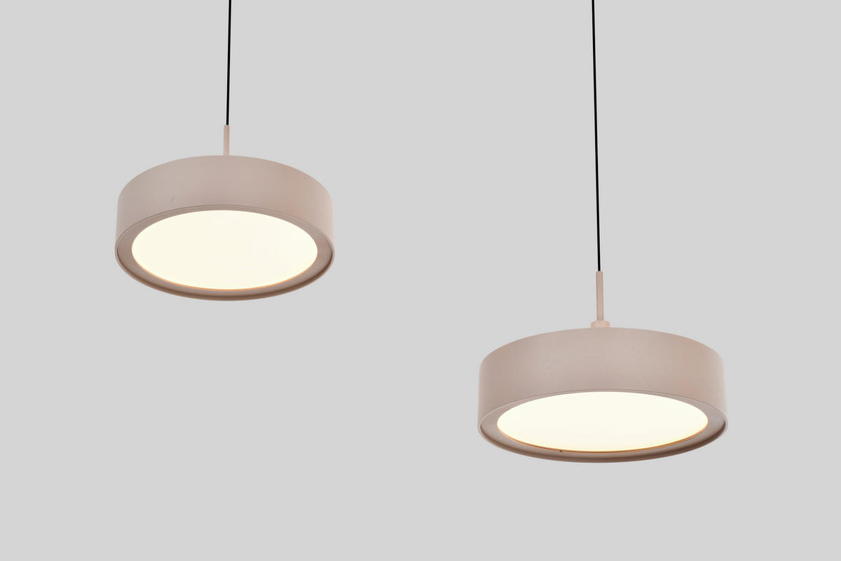 LED-HÄNGELEUCHTE Valensole 105/150/17,5 cm  - Sandfarben, Design, Metall (105/150/17,5cm)