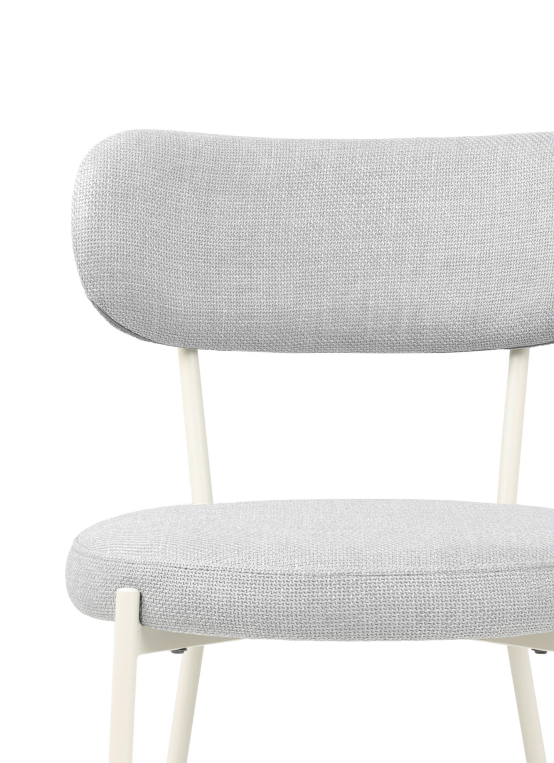 Thumbnail - Tom Tailor Stuhl, Silber, Weiß, Metall, Textil, Rundrohr, 50x81.5x59 cm, Esszimmer, Stühle, Esszimmerstühle