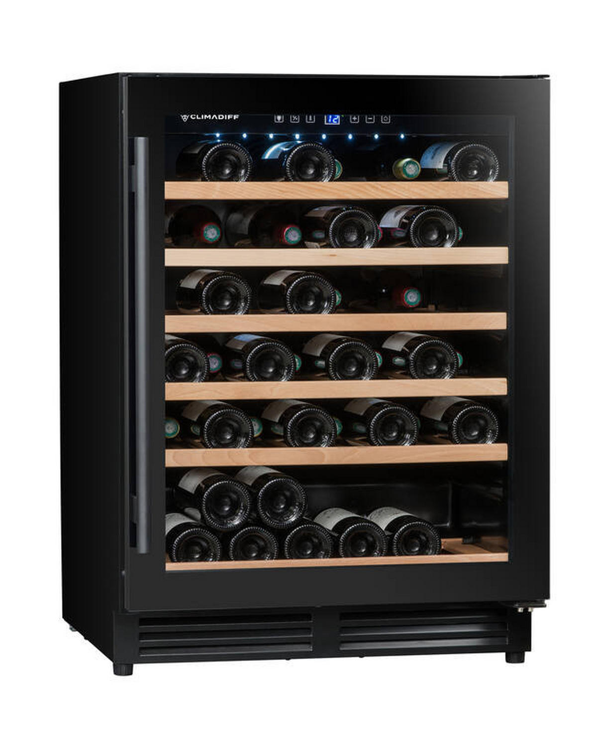 WEINKÜHLSCHRANK CBU51S2B  - Basics, Glas/Holz (59,5/82,0/57,5cm)
