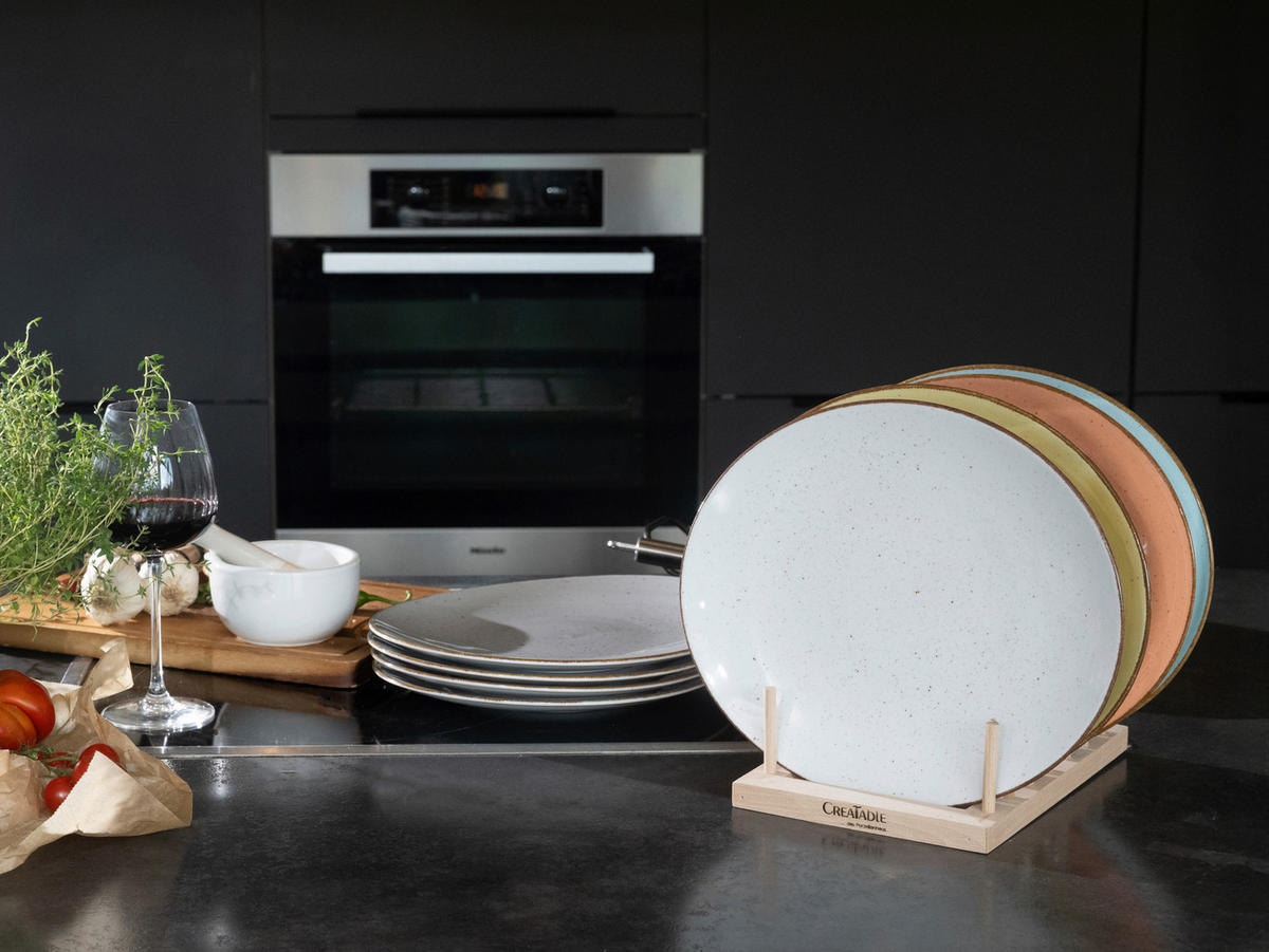 STEAKTELLERSET Vintage Nature Weiss 4-teilig  - Grauweiß, Basics, Keramik - Creatable