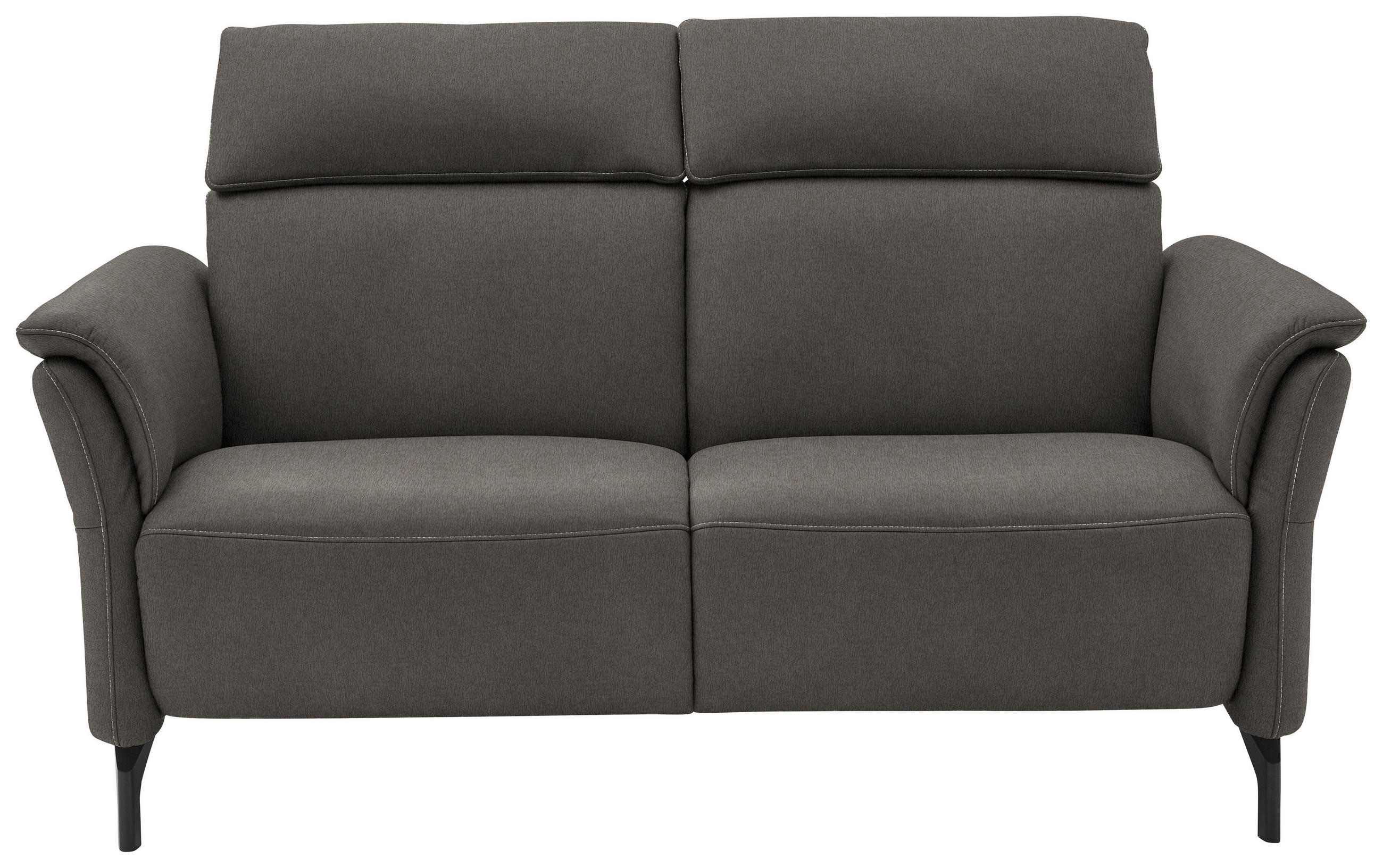 2-SITZER-SOFA in Mikrofaser Schieferfarben  - Schieferfarben/Schwarz, KONVENTIONELL, Textil/Metall (178/103/95cm) - Dieter Knoll
