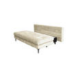 SCHLAFSOFA  mit Liegefunktion, Schlafen auf Sitzhöhe, Rücken echt Chenille Creme  - Creme/Schwarz, KONVENTIONELL, Textil/Metall (203/94/96cm) - Carryhome