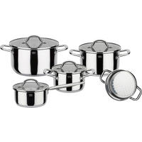 KOCHTOPFSET MERAN 4-teilig  - Klar/Edelstahlfarben, Basics, Glas/Metall - GSW