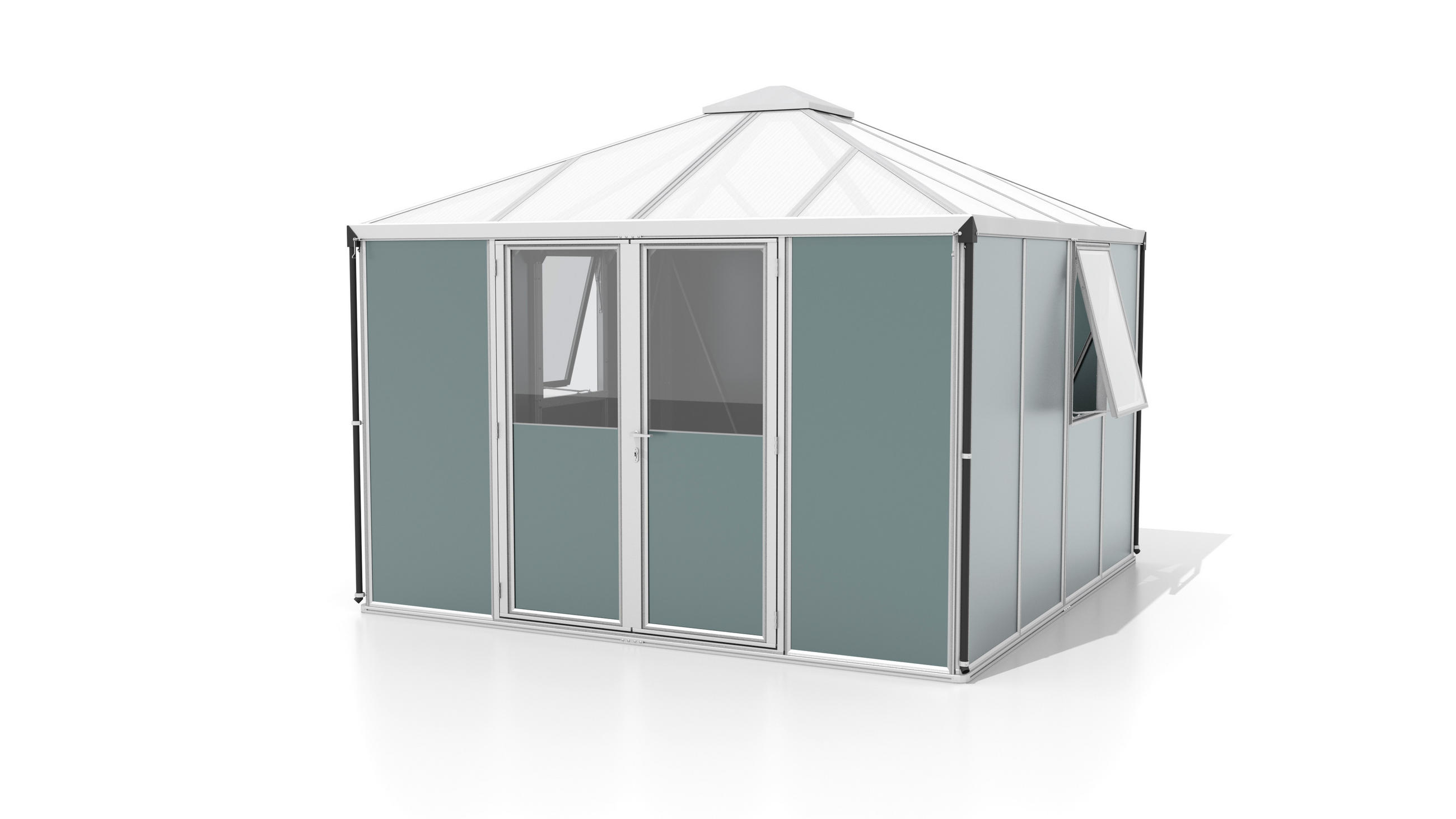 GERÄTEHAUS 321,5/264,5/321,5 cm  - Alufarben, Basics, Metall (321,5/264,5/321,5cm)