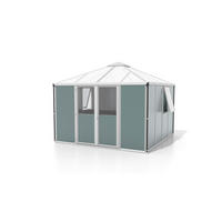 GERÄTEHAUS 321,5/264,5/321,5 cm  - Alufarben, Basics, Metall (321,5/264,5/321,5cm)