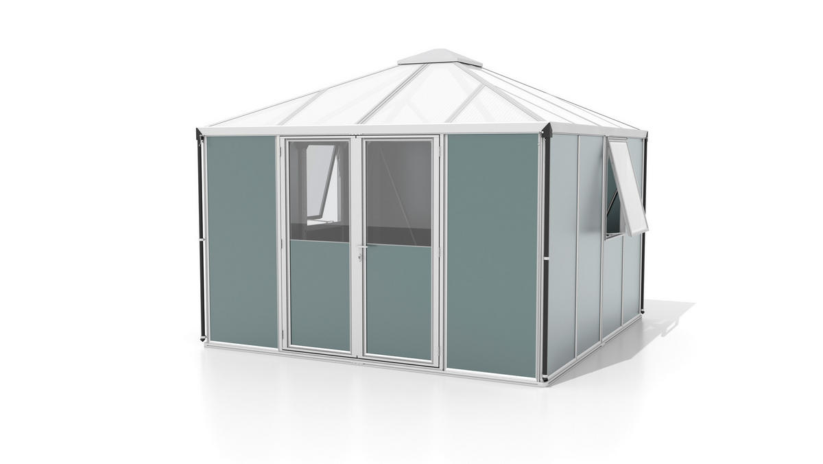 GERÄTEHAUS 321,5/264,5/321,5 cm  - Alufarben, Basics, Metall (321,5/264,5/321,5cm)