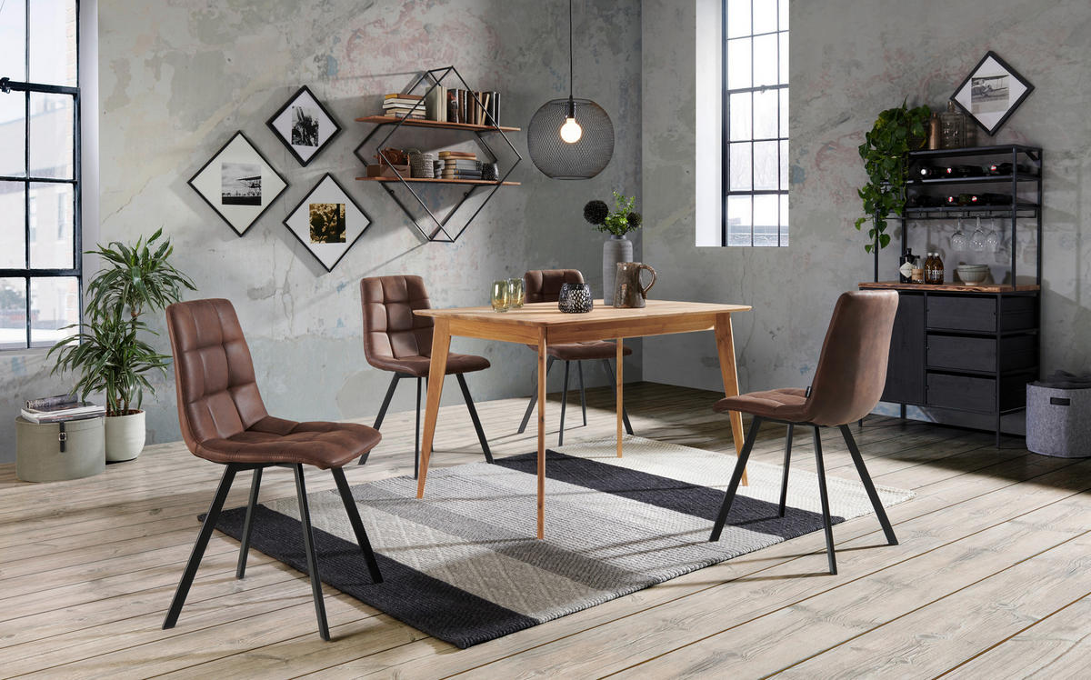 ÉTKEZŐASZTAL - tölgyfa színű, Design, fa (120/80/76cm) - Carryhome