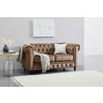 CHESTERFIELD-SOFA Samt Schwarz, Taupe  - Taupe/Schwarz, Trend, Holz/Textil (165/73/87cm) - Xora