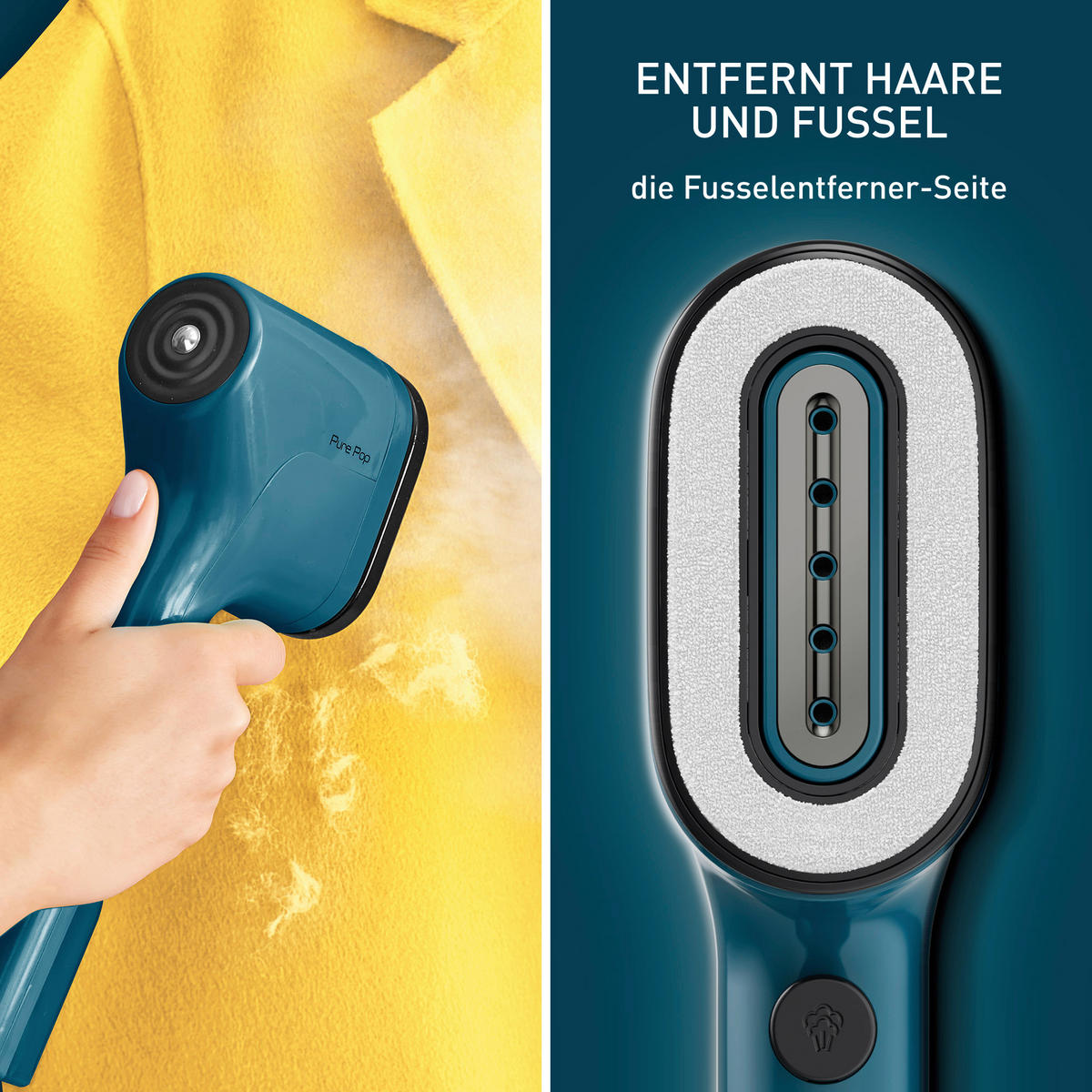 DAMPFBÜRSTE Pure Pop  - Blau, Basics, Kunststoff (33,8/7,8/15,9cm) - Tefal