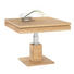 COUCHTISCH Wildeiche massiv quadratisch Eichefarben - Eichefarben, Design, Holz/Metall (90/47-83/90cm)