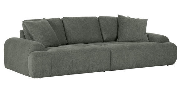 BIGSOFA Flachgewebe Grün  - Schwarz/Grün, KONVENTIONELL, Kunststoff/Textil (276/95/130cm) - Carryhome
