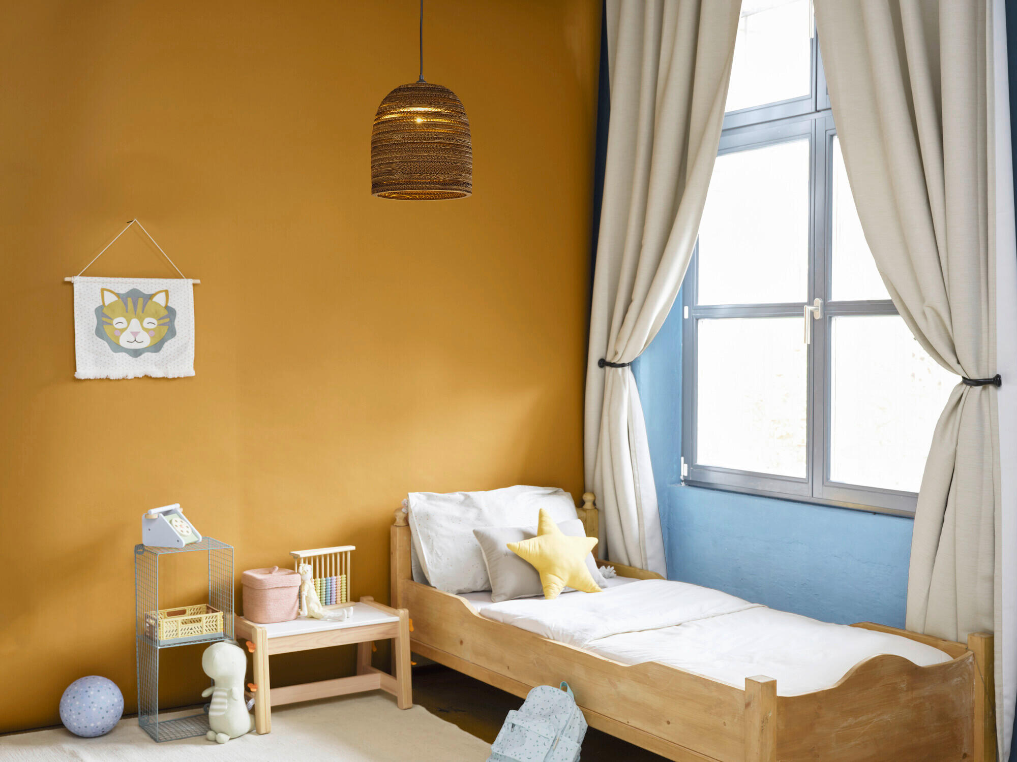 HÄNGELEUCHTE 25/134 cm - Braun, Natur, Karton/Metall (25/134cm) - Osram