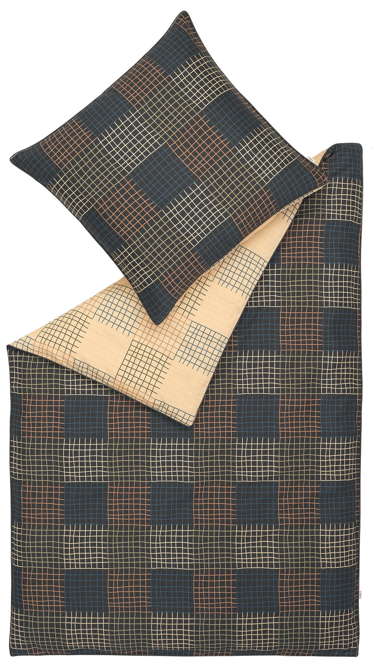 WENDEBETTWÄSCHE E-Amelie Satin 155/220 cm  - Blau/Creme, Basics, Textil (155/220cm) - Esprit