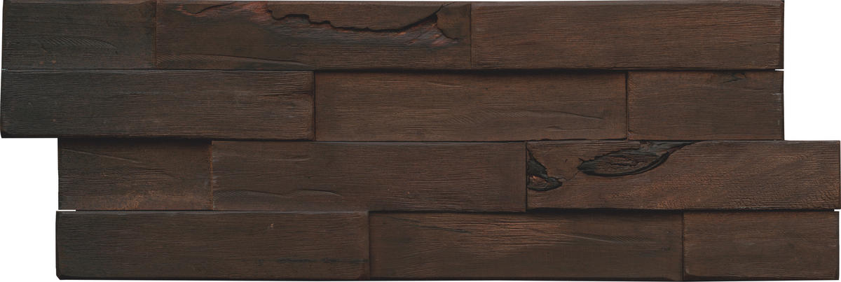 WANDVERKLEIDUNG 9 Stück  - Dunkelbraun, Basics, Holz (56/20/2cm)