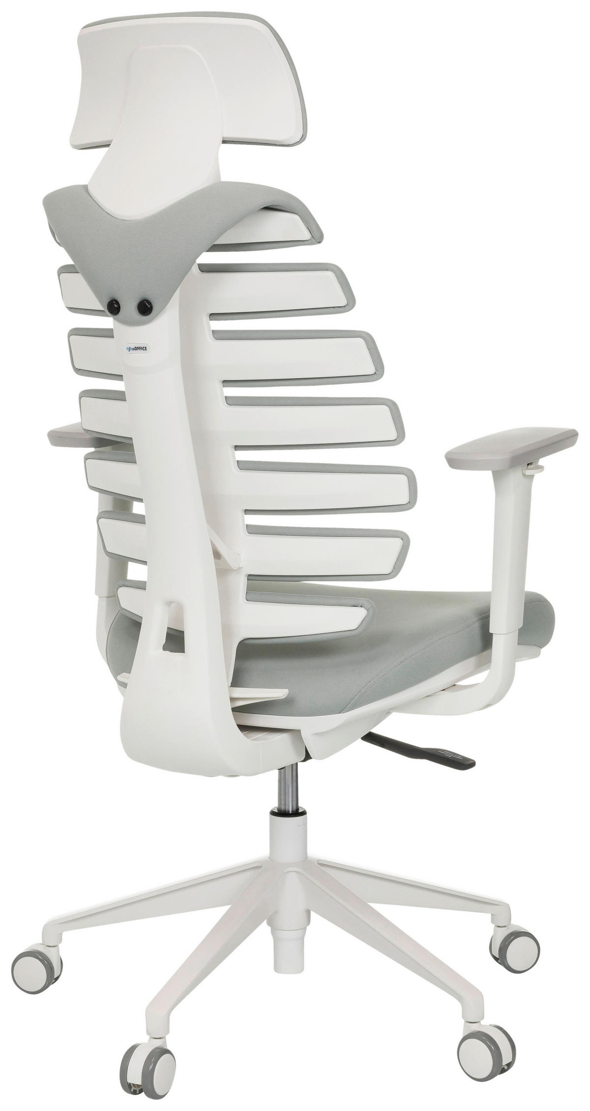 OTOČNÁ ŽIDLE, plochá tkanina, světle šedá - bílá/světle šedá, Moderní, textil/plast (67/116 - 133/65cm) - MID.YOU