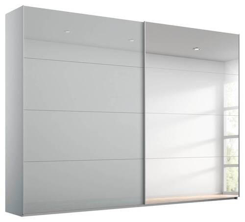SCHWEBETÜRENSCHRANK in Grau  - Grau, Design, Glas/Holzwerkstoff (271/223/69cm) - Xora