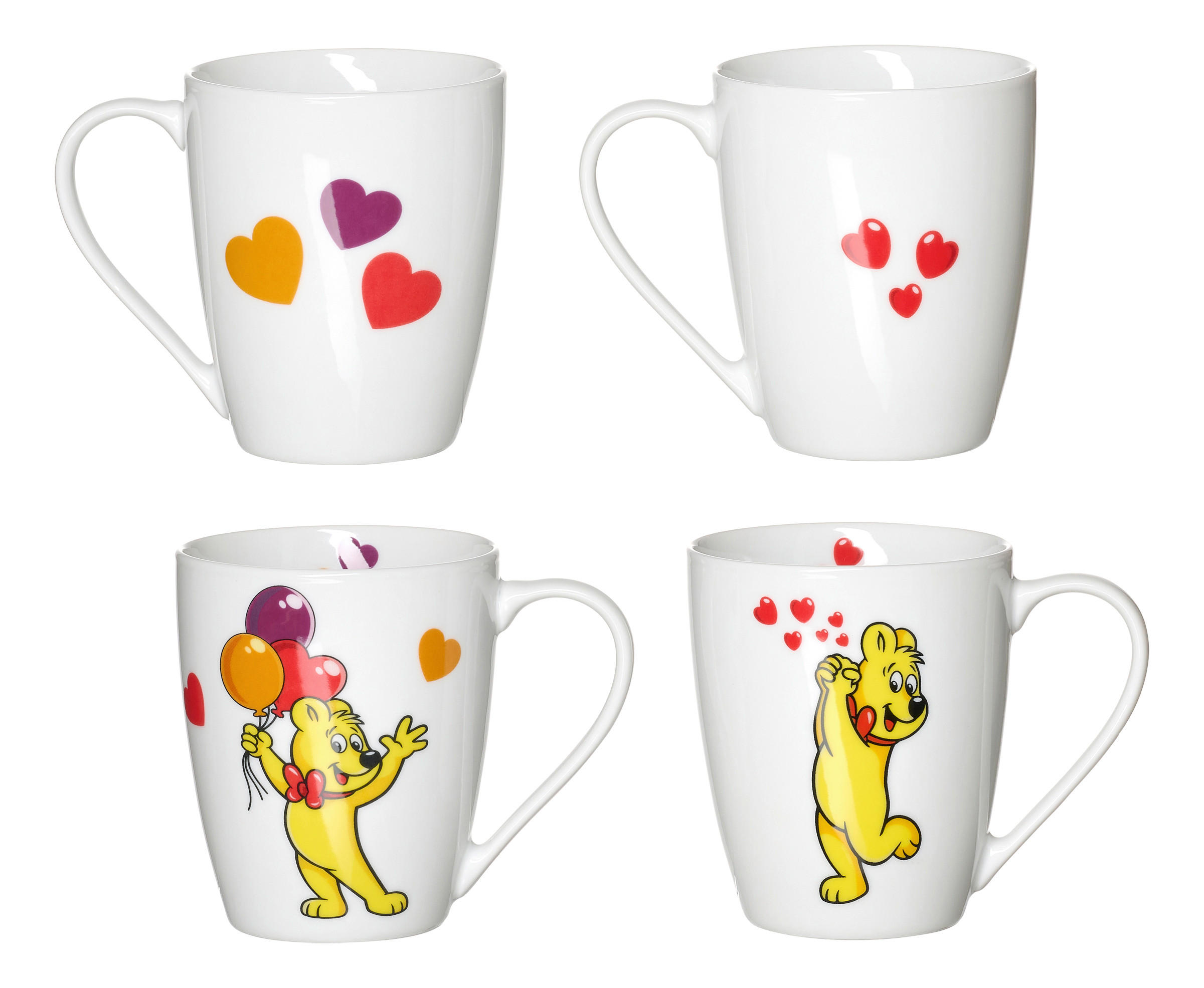 KAFFEEBECHER Haribo  360 ml   - Gelb/Rot, KONVENTIONELL, Keramik (13/10/9cm) - Ritzenhoff Breker