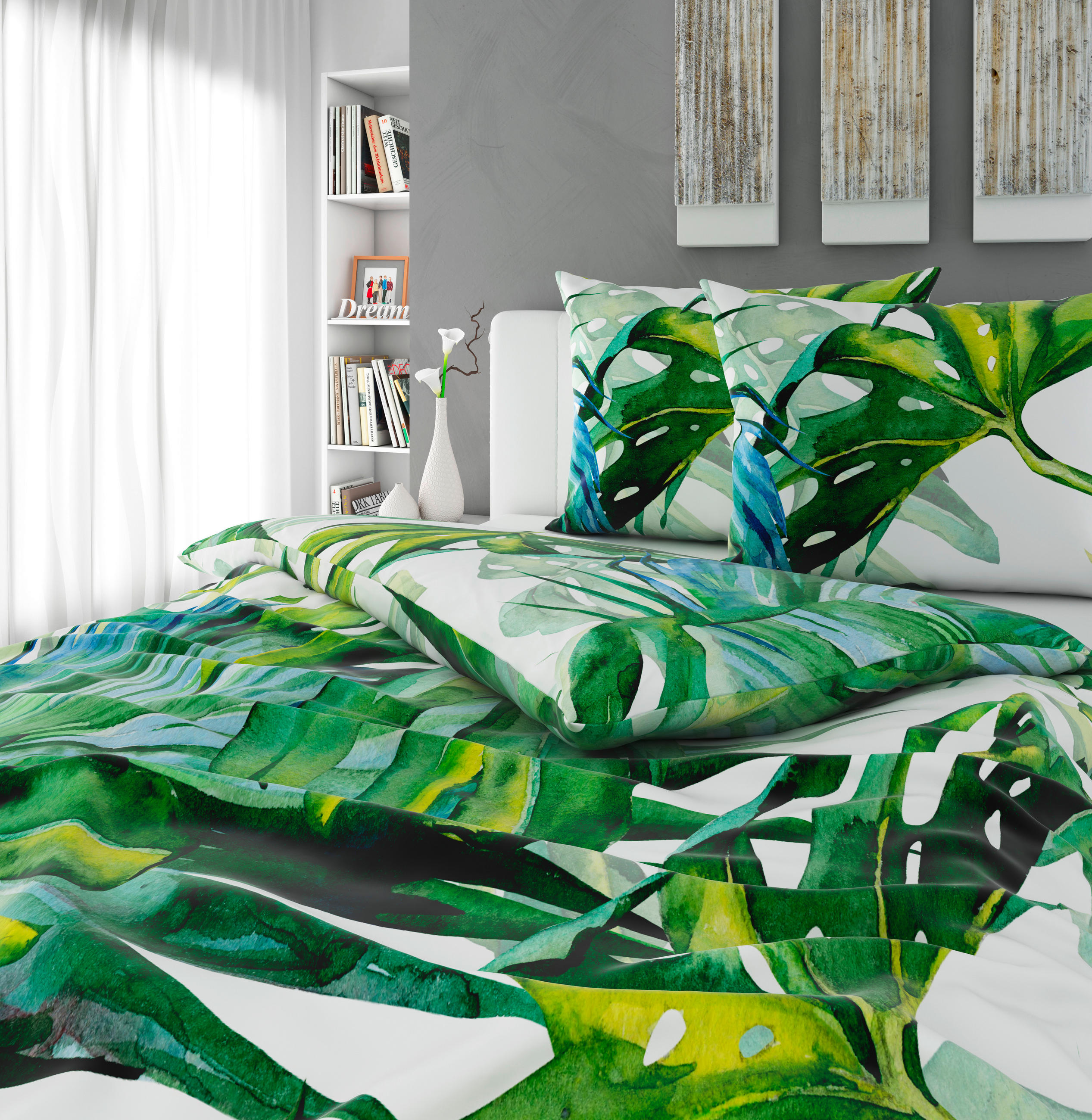 POSTELJNINA JUNGLE 220/240 cm saten večbarvno  - večbarvno, Konvencionalno, tekstil (220/240cm) - Esposa