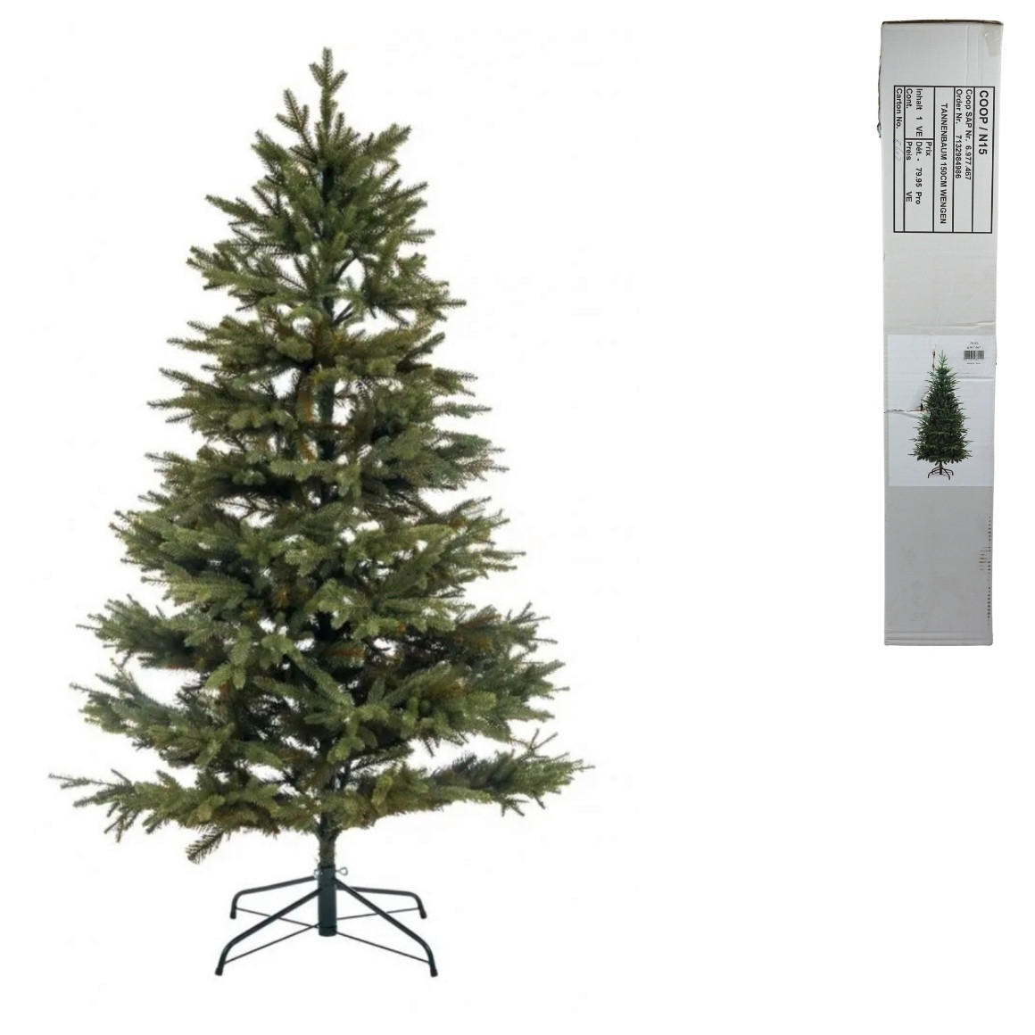 BOŽIČNA JELKA 150 cm  - Basics (85/150/85cm)