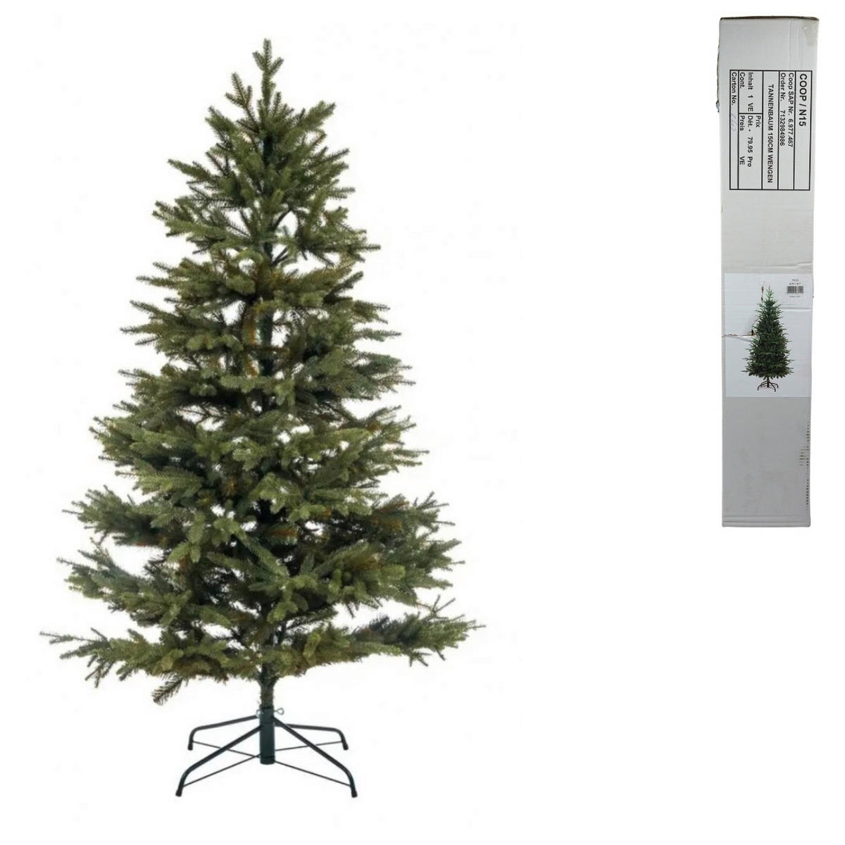 BOŽIČNA JELKA 150 cm  - Basics (85/150/85cm)