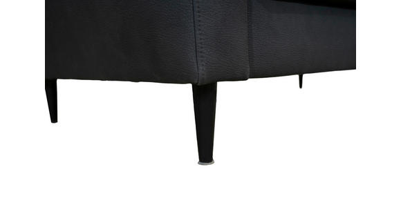 2-SITZER-SOFA Lederlook Grau - Schwarz/Grau, KONVENTIONELL, Holz/Textil (164/96/86cm) - Carryhome