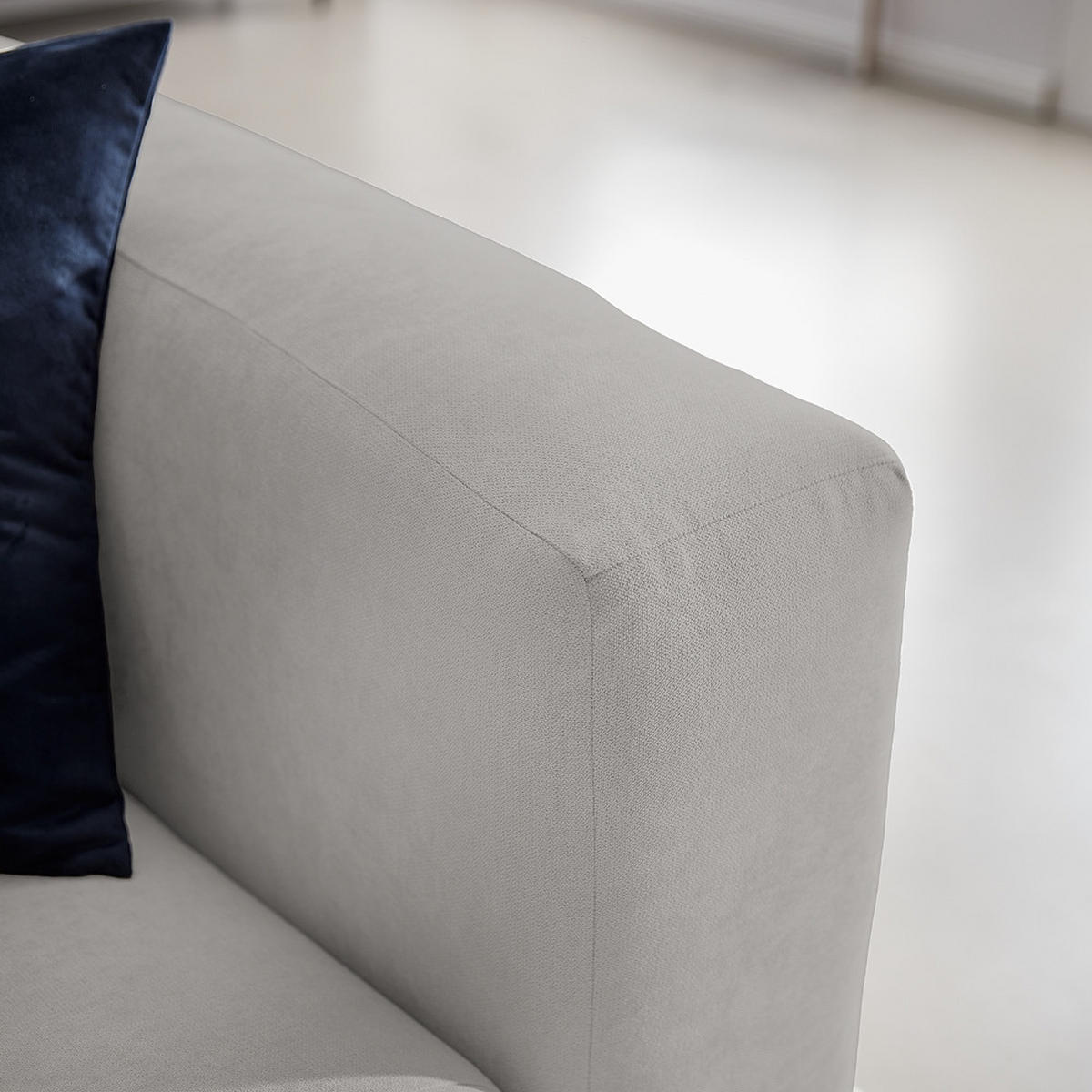 ECKSOFA in Struktur Grau   - Grau, MODERN, Textil (255/72/160cm) - Trendmanufaktur