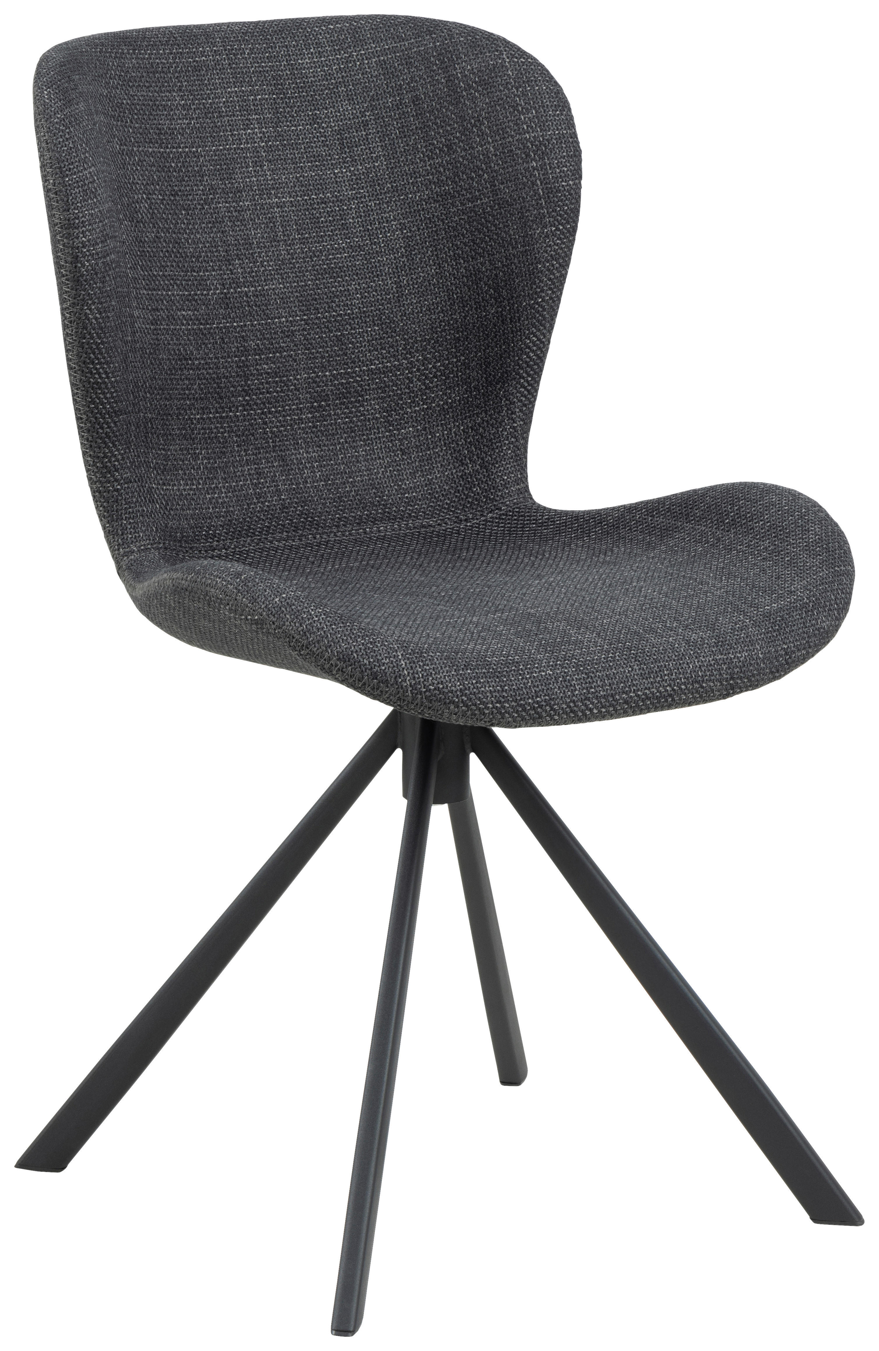 STOL vävt tyg  - mörkgrå/svart, Design, metall/textil (46,5/81/53cm) - MID.YOU