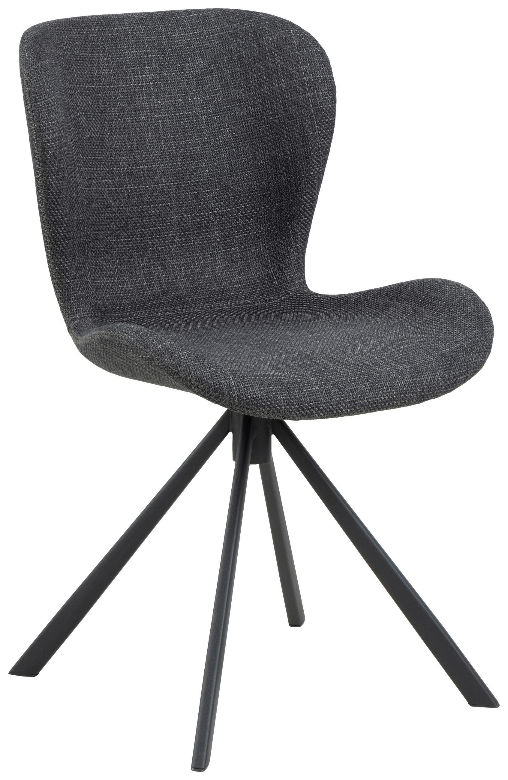 STOL vävt tyg - mörkgrå/svart, Design, metall/textil (46,5/81/53cm) - MID.YOU