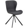 STOL vävt tyg  - mörkgrå/svart, Design, metall/textil (46,5/81/53cm) - MID.YOU