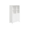 BABYREGAL Olli Standregal 2 Türen unten Weiß, Grau  - Weiß/Grau, Basics, Holzwerkstoff (94,8/159,9/40,1cm) - Paidi