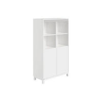 BABYREGAL Olli Standregal 2 Türen unten Weiß, Grau  - Weiß/Grau, Basics, Holzwerkstoff (94,8/159,9/40,1cm) - Paidi