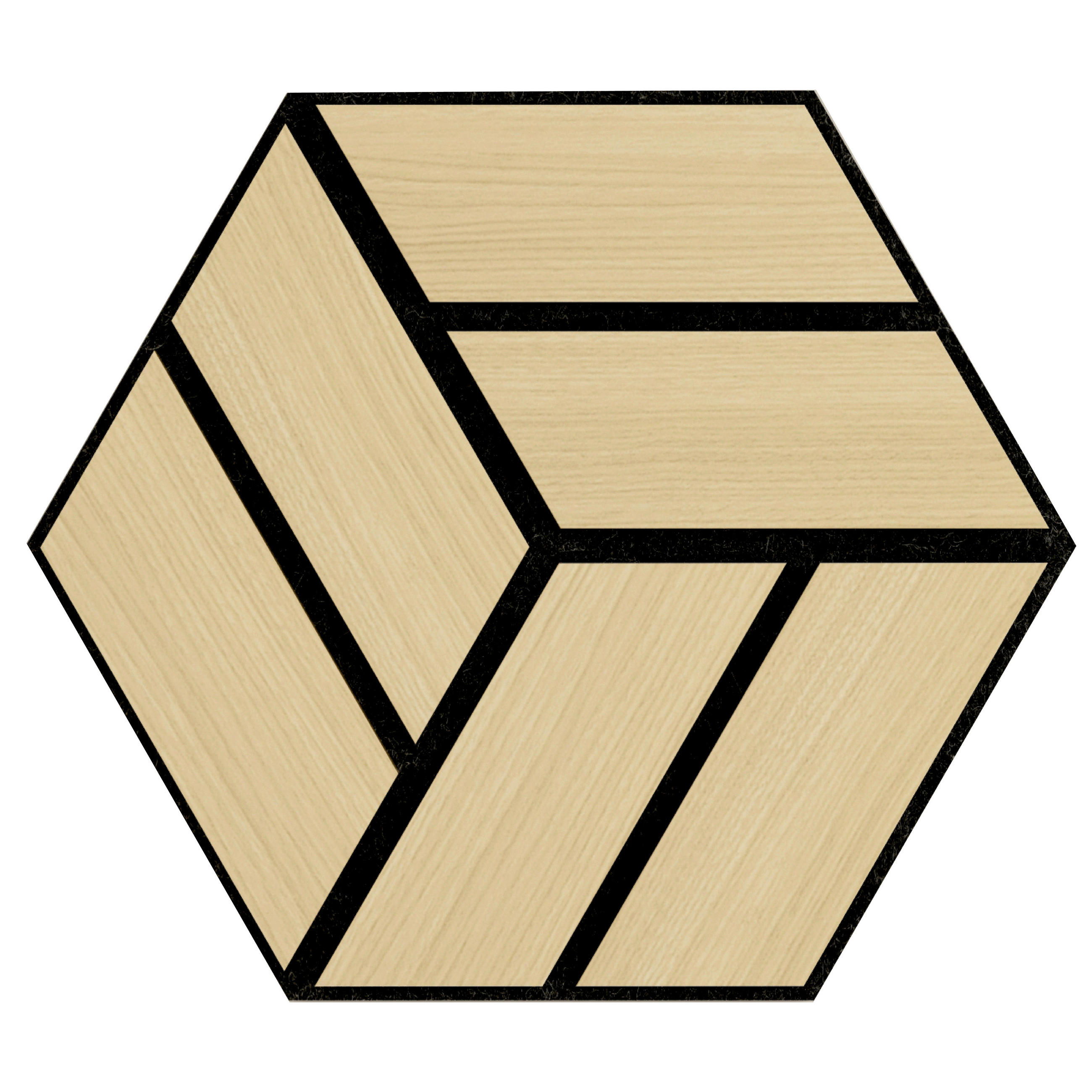 AKUSTIKPANEEL teilmassiv Sonido Single Hexagon  - Hellbraun/Eichefarben, Basics, Holzwerkstoff/Kunststoff (30/26/1.8cm) - Novel