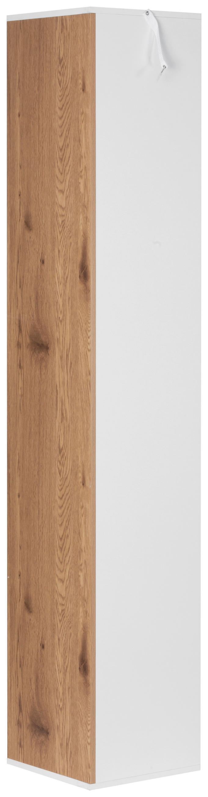 ECKREGAL in 34/185/34 cm Naturfarben, Weiß  - Naturfarben/Weiß, Design, Holzwerkstoff/Metall (34/185/34cm) - MID.YOU
