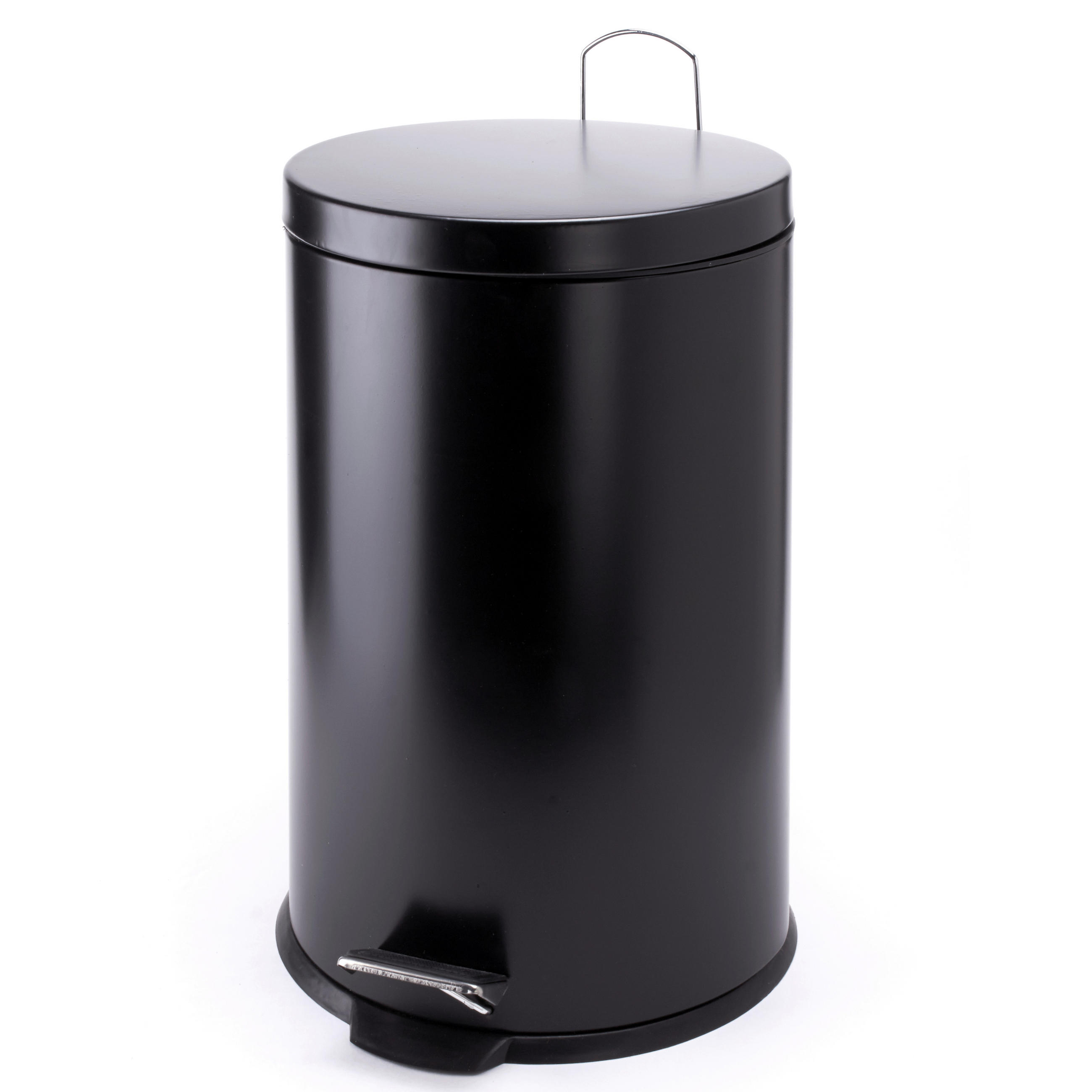 TRETEIMER STEEL 20 L  - Schwarz, Basics, Kunststoff/Metall (29.2/43.7/29.2cm) - MSV-Spirella