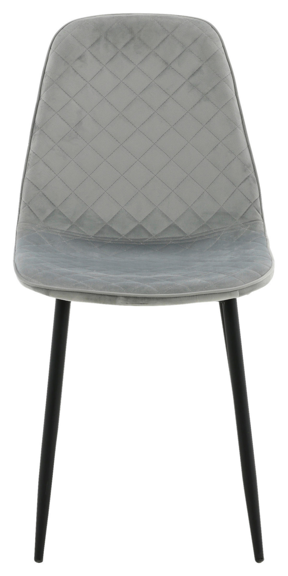 STOLSET 2 styck stål sammet  - grå/svart, Design, metall/textil (44/86/52cm) - Livetastic