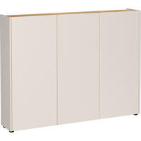 SCHUHSCHRANK Eichefarben, Kaschmir  - Kaschmir/Eichefarben, Design, Holzwerkstoff/Kunststoff (138/105/25cm)