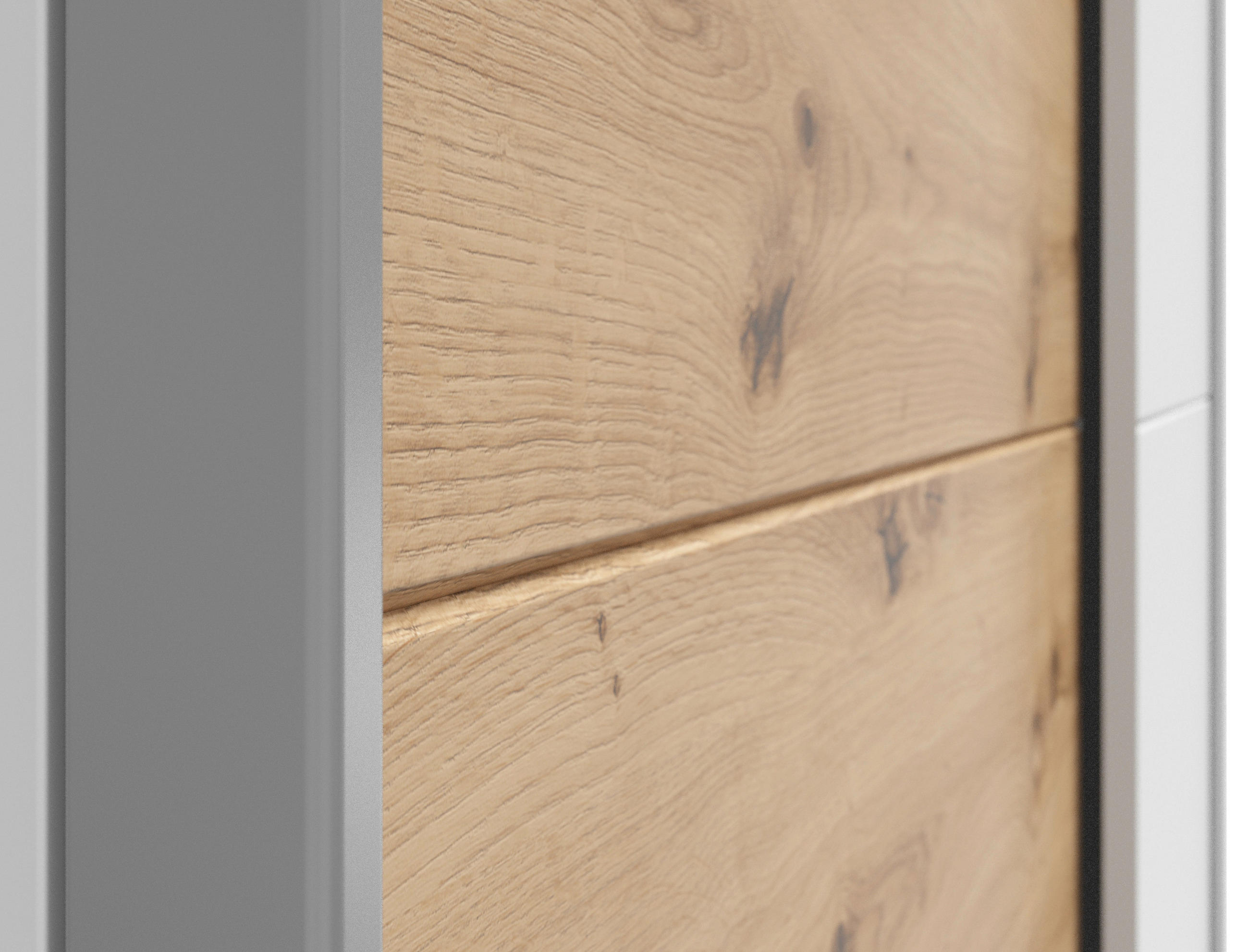 Thumbnail - Boxxx Schwebetürenschrank, Eiche Artisan, Weiß, Holzwerkstoff, 2 Fächer, 170x191x59 cm, individuelle Frontgestaltung, Sc...
