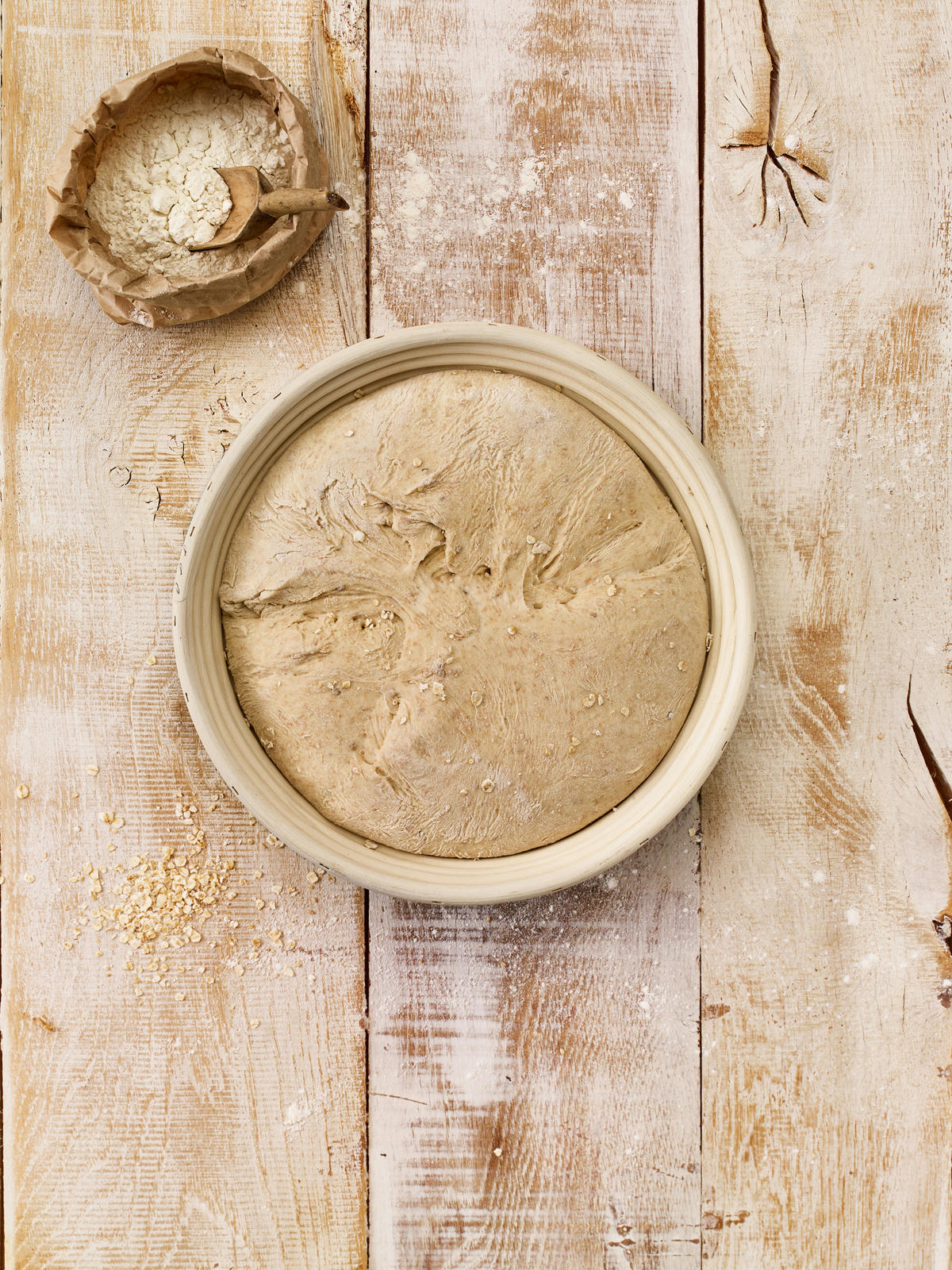 BROTBACK-SET Laib&Seele  - Hellbraun/Silberfarben, KONVENTIONELL, Holz/Textil - Birkmann