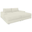BIGSOFA Cord Perlmutt  - Perlmutt/Schwarz, MODERN, Kunststoff/Textil (234/93/190cm) - Carryhome