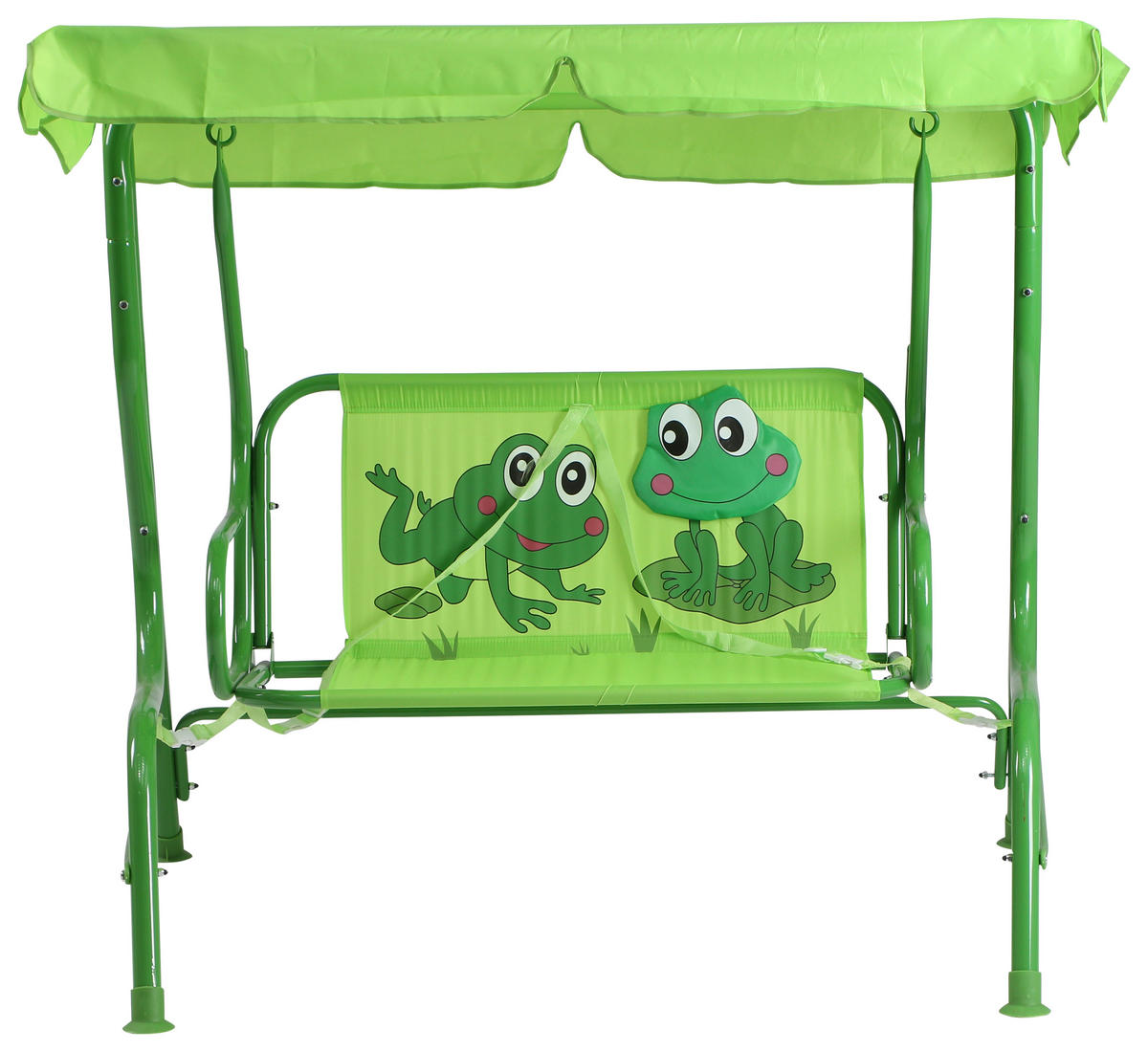 Kinder-Hollywoodschaukel 115/118/75 cm  - Grün, MODERN, Textil/Metall (115/118/75cm) - Siena Garden
