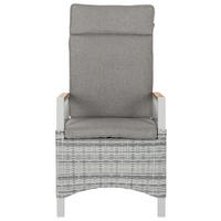 GARTENSESSEL - Hellgrau/Weiß, LIFESTYLE, Holz/Kunststoff (58/109/66cm) - Amatio